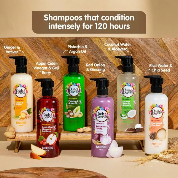 Buds & Berries Rice Water & Chia Seed Nourishment Shampoo For Hair Growth & Hair  fall Control | No Sulphate, No Paraben - 300 ml - JioMart