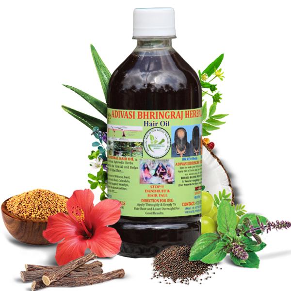Adivasi Bhringraj Herbal Hair Oil 200ml 100% NATURAL (Basically Made By  Pure Adivasi Ayurvedic Herbs) - JioMart