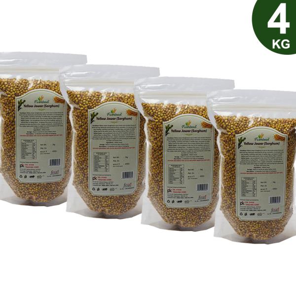 Farmbean Whole Yellow Jowar Grains 4 KG / Sorghum / Jonna For Weight ...