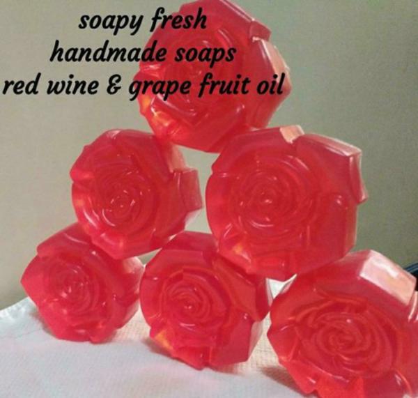 GLowMe Homemade Red Wine Soaps . Pack of 6 JioMart