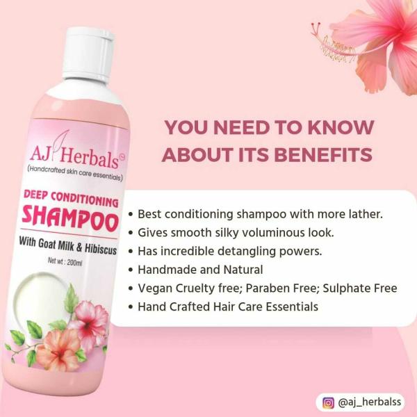 AJ HERBALS DEEP CONDITIONING SHAMPOO, VOLUMIZING DETANGLER SHAMPOO
