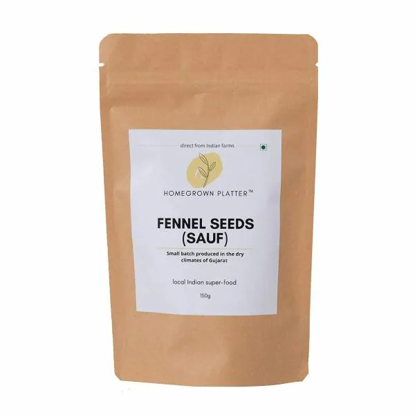 Homegrown Platter Fennel Seeds for Digestion (Saunf) Natural Mouth