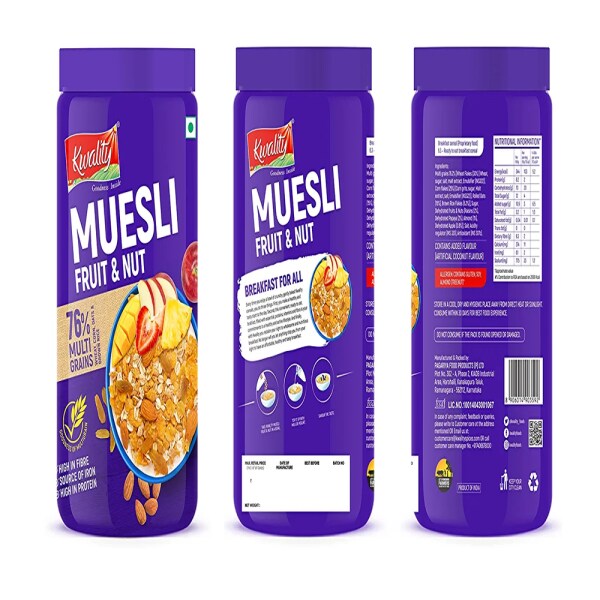 Kwality Muesli Fruit n Nut 1kg Jar Pack of 2 JioMart