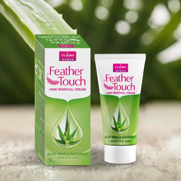 VI-JOHN Women Feather Touch Aloevera & Cucumber Hair Removal Cream 40g Each  -(Pack of 6) - JioMart