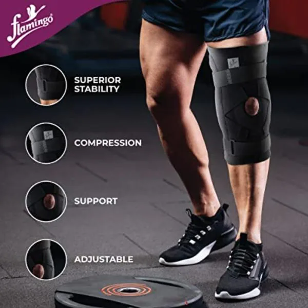Flamingo Gel BiAxle Hinged Knee Brace Pain Relief, Knee Compression