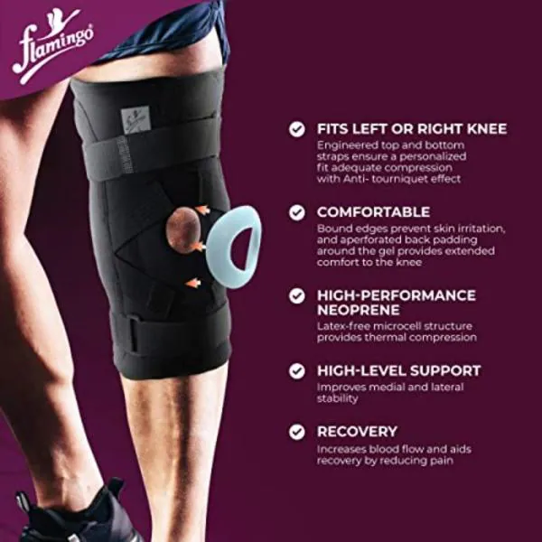 Flamingo Gel BiAxle Hinged Knee Brace Pain Relief, Knee Compression