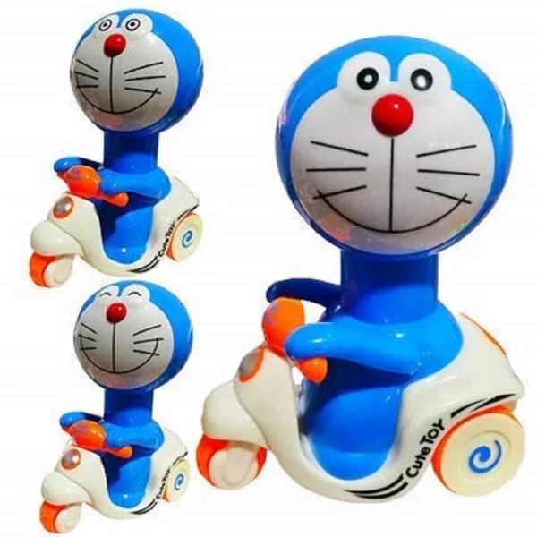QUALlTIO Doraemon Pressure Friction Toddler Car Toy, Push and Go Scooter  Toy set of 3. - JioMart