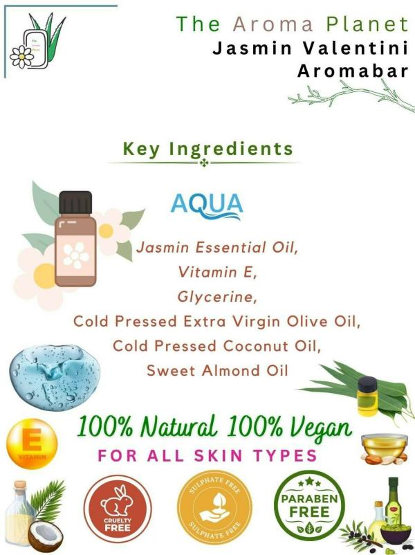 The Aroma Multicolor Jasmin Valentini Aroma Soapbar for All Skin