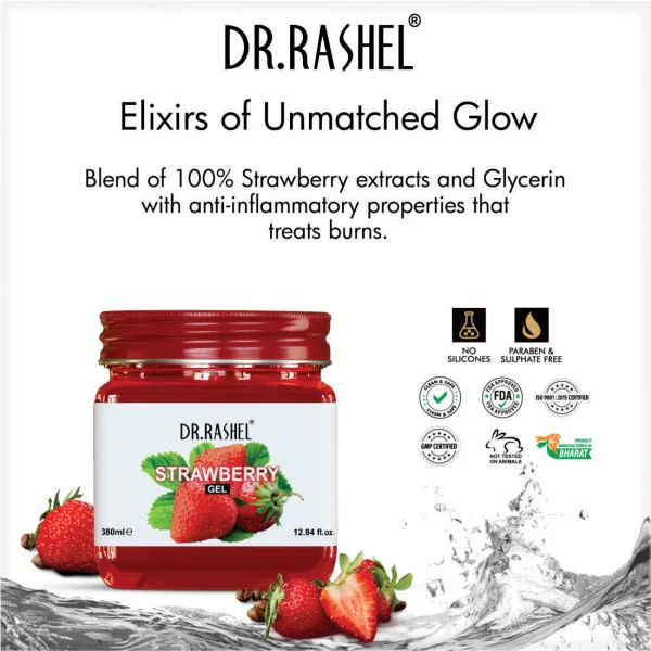 DR.RASHEL Strawberry Gel, Revitalize Gel for Skin Brightening (380 Ml