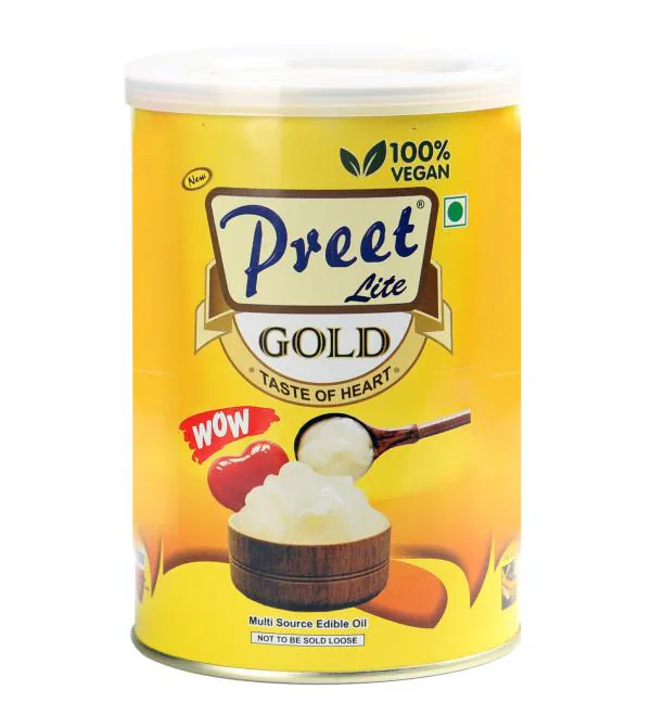 New Preet Lite Gold 100 Vegan Multi Source Edible Cooking Medium