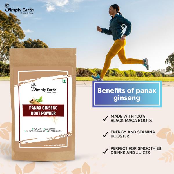 Simply Earth Panax Ginseng Powder, Korean Red Ginseng, for Immunity