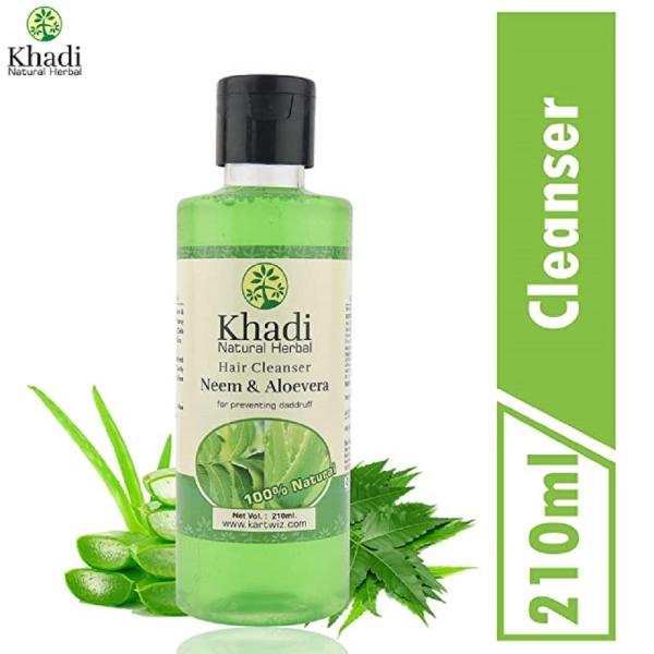 Khadi Natural Herbal Neem & Aloevera Hair Cleanser For Men & Women- Pack of  1 - JioMart