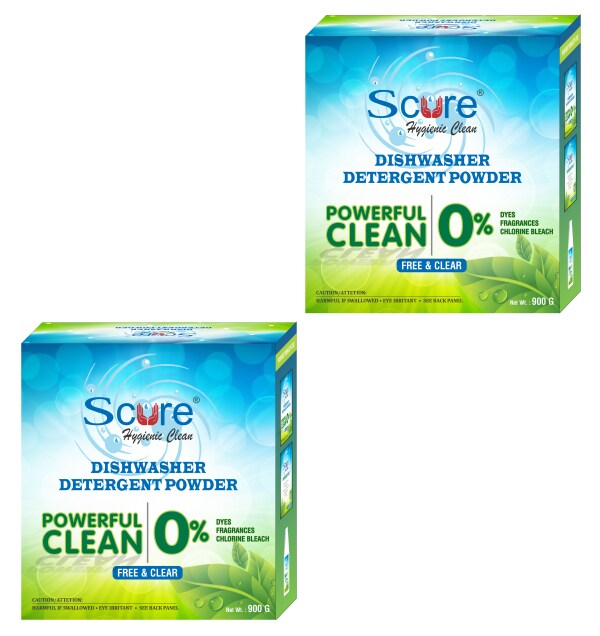 Scure Dishwasher Detergent Powder 900 GM, Pack of 2 JioMart