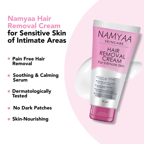 Namyaa Hair Removing Cream for Intimate Skin with After Wax Soothing Serum with Vitamin C JioMart