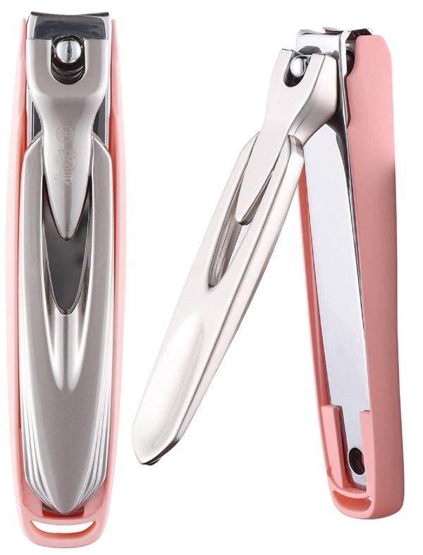 Beauté Secrets Large Nail Clipper with Catcher, No Mess Anti Splash