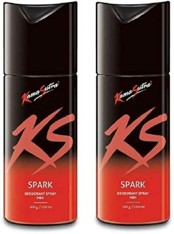 Kama Sutra Spark Deodorant Spray for Men, 150 ml (Pack of 2) JioMart