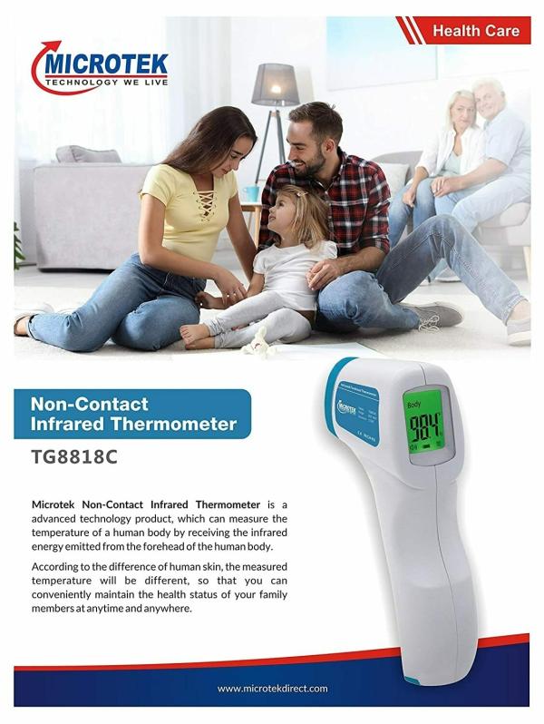 Microtek Infrared Thermometer, Non Contact Forehead Thermometer with