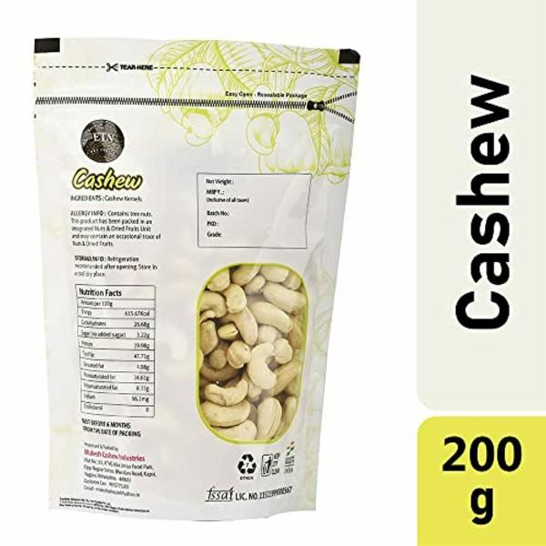ETN Elite Cashew Dry Fruit Gluten Free Nutritious and Delicious 200 g