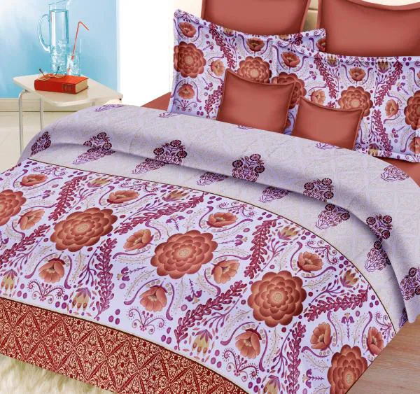 MAFATLAL Cotton Bedsheets for Double Bed King Size (274x274 cms) Soft Hypoallergenic Luxurious