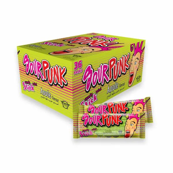 Sour Punk Apple Flavor Candy Sticks 20g Each (Pack of 36) JioMart