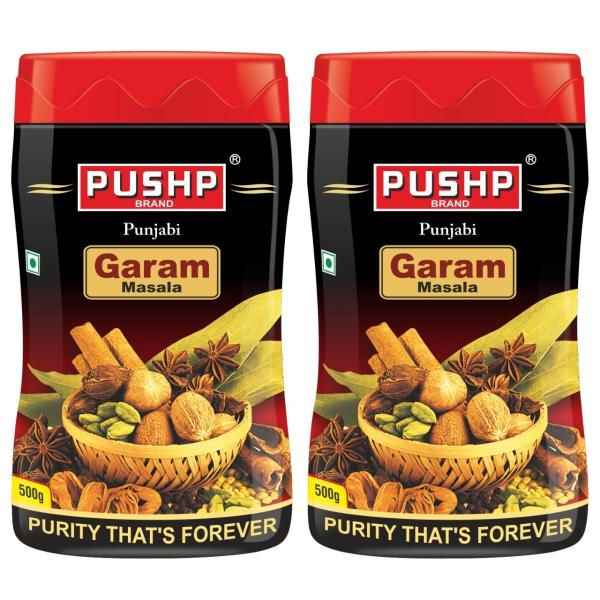 Pushp Brand Punjabi Garam Masala Jar (500g pack) (Pack of 2) JioMart
