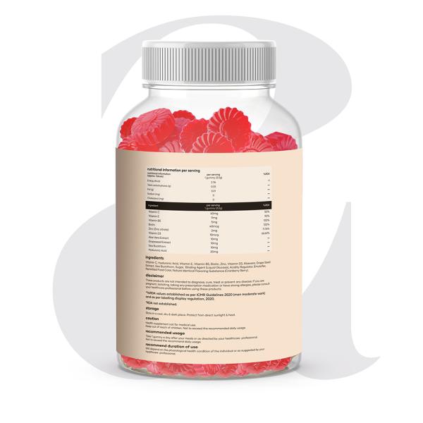 mars by GHC Hyaluronic Acid Glow Skin Gummies with Vitamin C for Skin