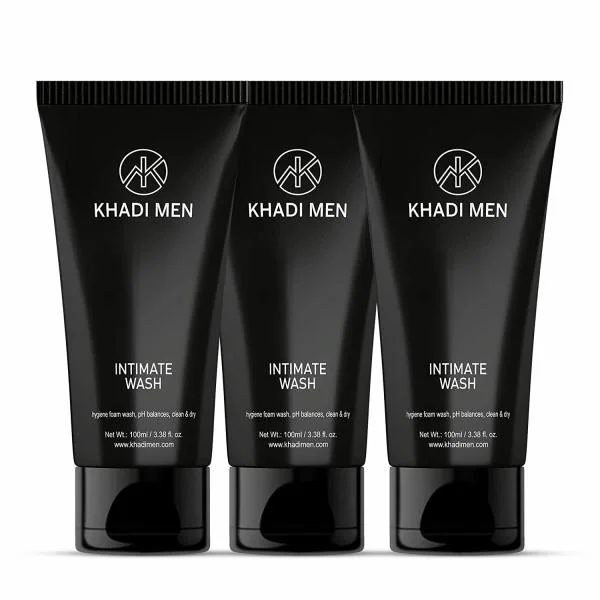 Khadi Men Intimate wash Hygiene foam wash, pH balances, clean & dry