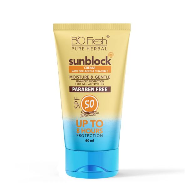 BioFresh SunBlock Cream SPF50 for Men & Women Water Resistant