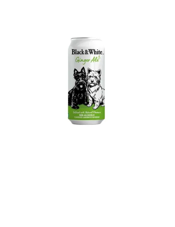 Black & White Ginger Ale Non alcoholic Infused with Natural Flavoured