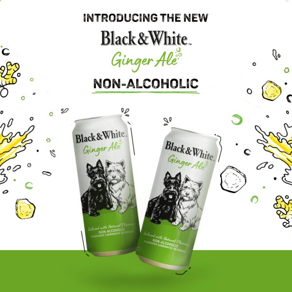 Black & White Ginger Ale Non alcoholic Infused with Natural Flavoured