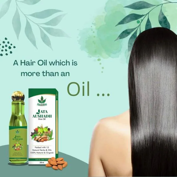 Havintha Natural Jata Aushadh Hair Oil for Hair Growth with 15 Natural