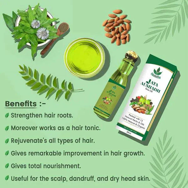 Havintha Natural Jata Aushadh Hair Oil for Hair Growth with 15 Natural