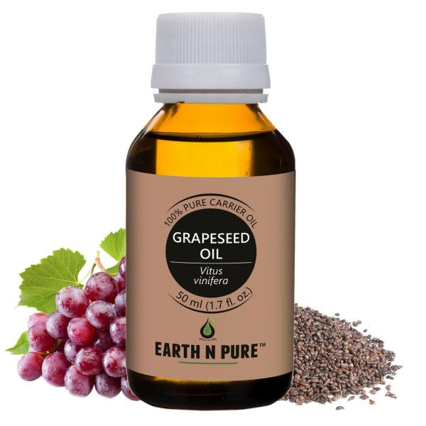 Earth N Pure Grapeseed Oil 100 ColdPressed, Pure, Natural, Unrefined