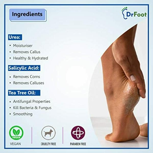 Dr Foot, Urea Gel With Salicylic Acid, Coconut And Tea Tree Oil For