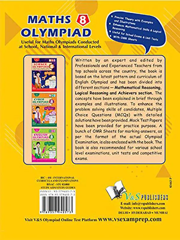 International Maths Olympiad Class 8 With OMR Sheets Prasoon Kumar