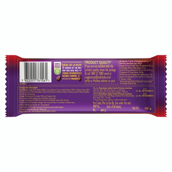 Cadbury Dairy Milk Silk Fruit and Nut Chocolate 137g x 3 Pcs JioMart