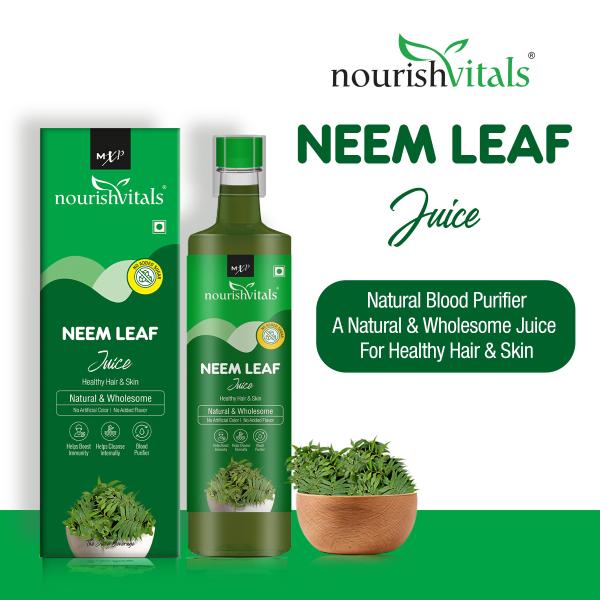 NourishVitals Neem Leaf Juice |Natural & Wholesome | For Healthy Hair & Skin  | No Added Sugar, 500ml - JioMart