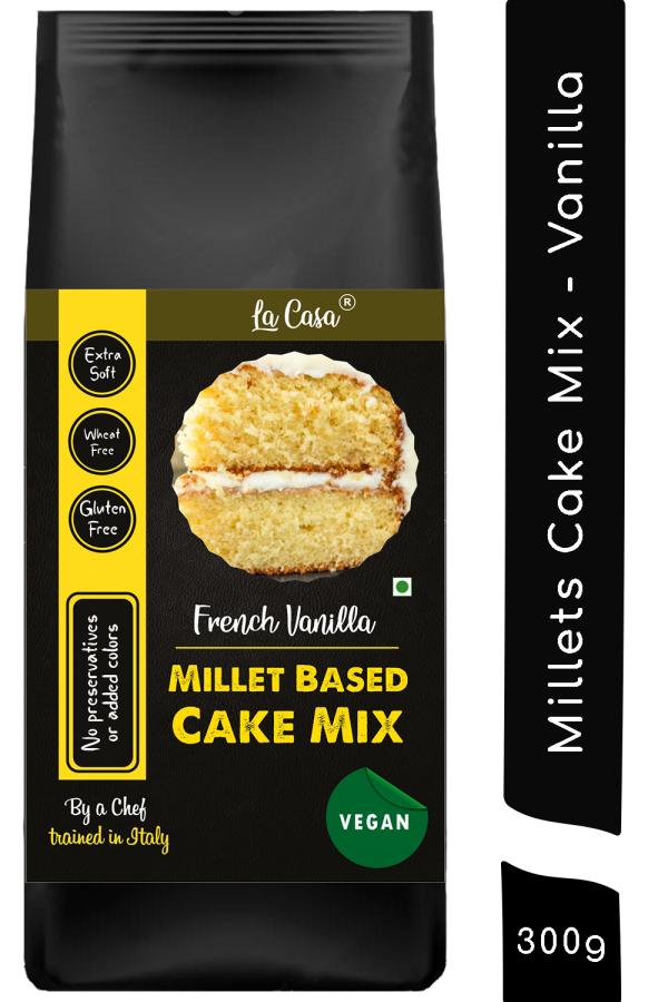 La Casa Gluten Free Millet Cake Premix Vanilla No Maida or Wheat