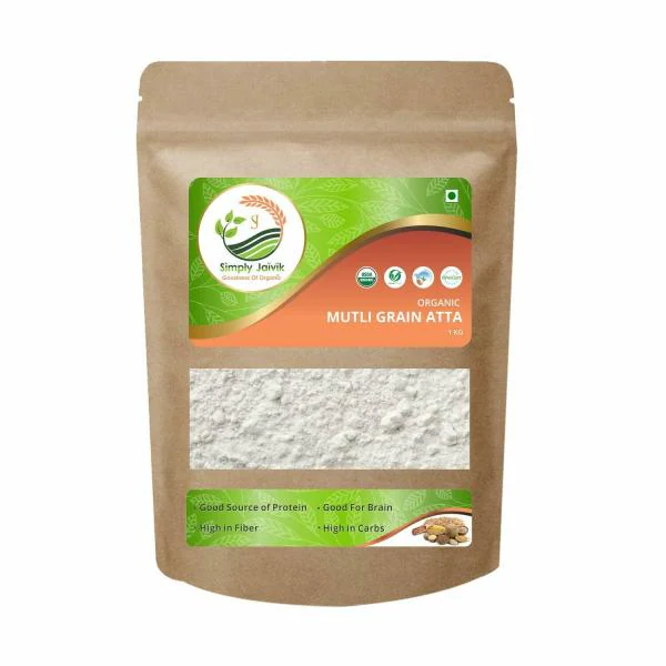 Simply Jaivik Multi Grain Atta 5 Kg Organic Wheat JioMart