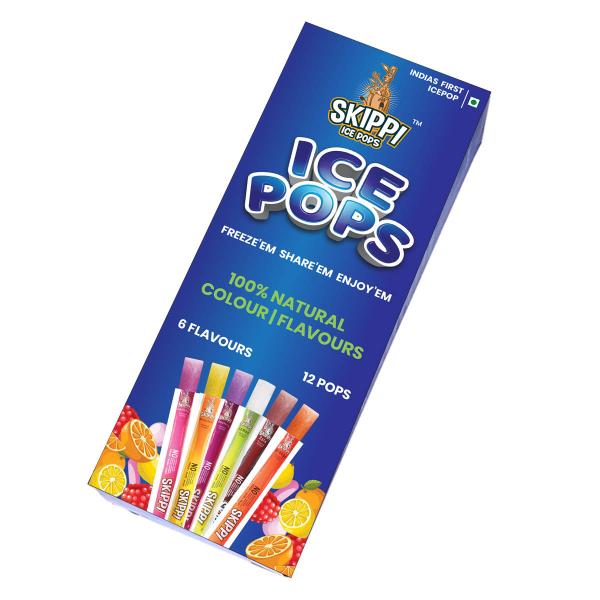 Skippi Icepops 100 Natural Ice Popsicles (12 x 70 ml) JioMart