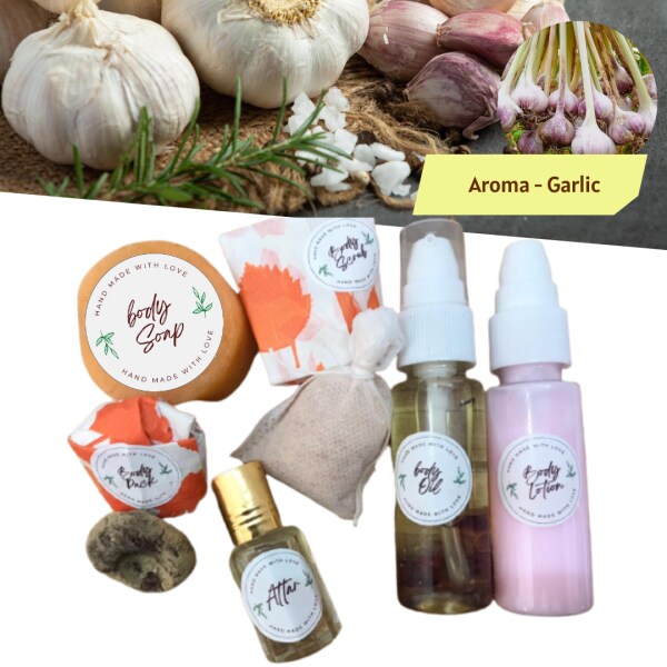 Ekoham GARLIC ESSENTIAL OIL Skin Care Combo KitBody Polishing