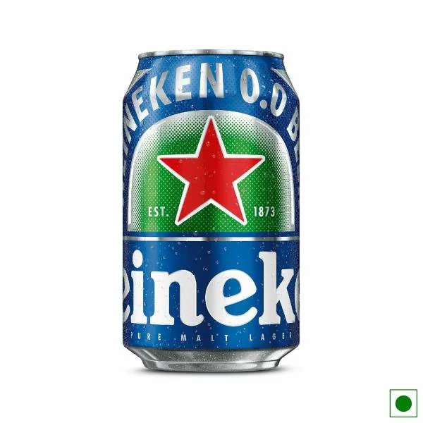 Heineken 0.0 Non Alcoholic Beer Pack of 24 Cans ( 24 X 330 ml) JioMart