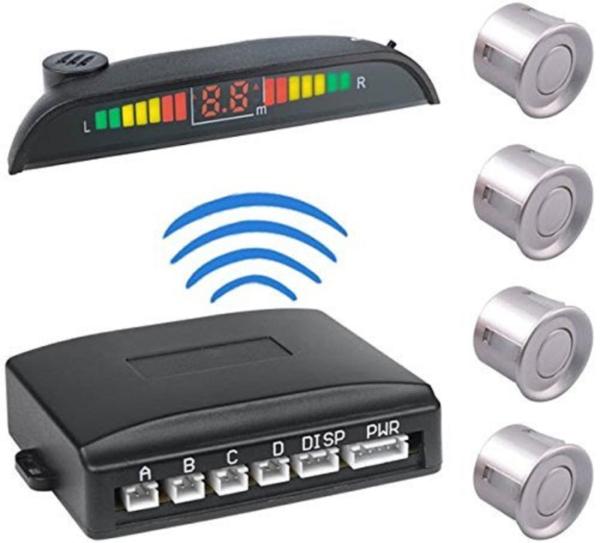 Aksmit Reverse Car Parking Sensor LED Display Silver JioMart