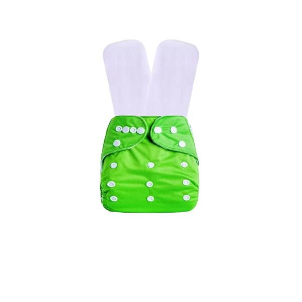 Chubby Cheeks Resuable Solid 1 Cloth Diapers with 2 Pcs of 3 Ply Soft