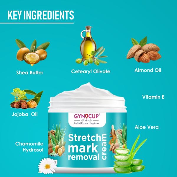 Gynocup Stretch Marks Removal Cream for Pregnancy Goodness of Shea Butter, Coco & Vitamin E