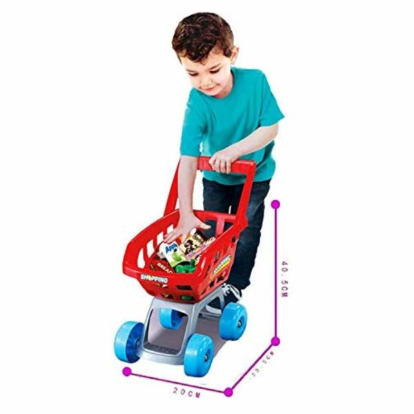 NAXUE Plastic Big Size Supermarket with Shopping Cart and Sound Effect Kit Toy Set 12 Y JioMart
