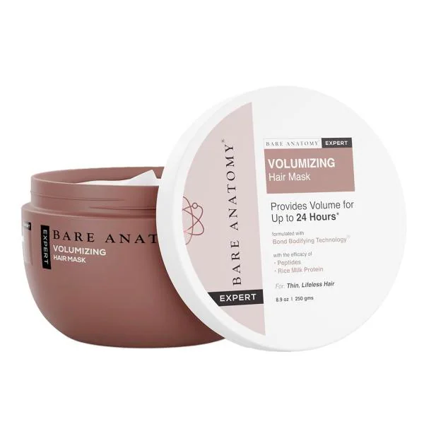 Bare Anatomy Volumizing Hair Mask With Peptides and Rice Milk, 24 hrs of  Voluminous Hair, Get