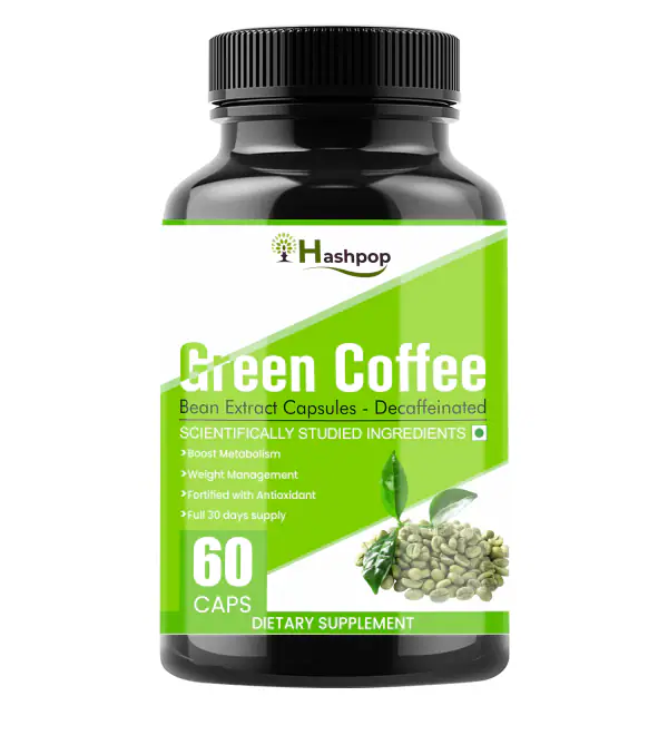 Hashpop Green Coffee Beans Extract Weight Loss Capsules 1000 Mg 60