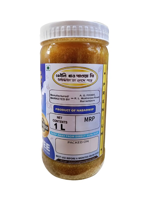 Daily Khao Pure Bengali Cow Ghee 1 Litre Quality product of Nabadwip