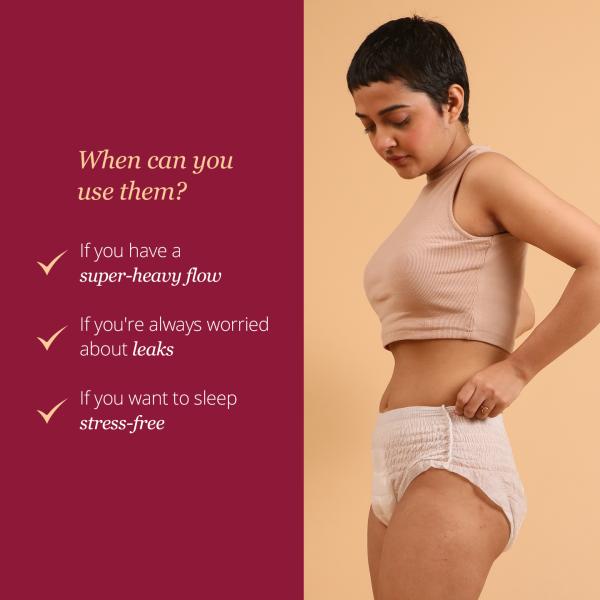 Carmesi Disposable Overnight Underwear for Women (SM) 360 degree